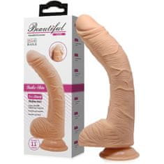 XSARA Velký zahnutý penis g-spot elastické dildo na silné přísavce 27 cm - 71152492