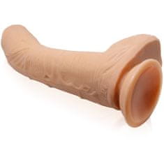 XSARA Velký zahnutý penis g-spot elastické dildo na silné přísavce 27 cm - 71152492