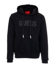 Guess Guess pánská mikina Austin s kapucí a logem černá Velikost: XS