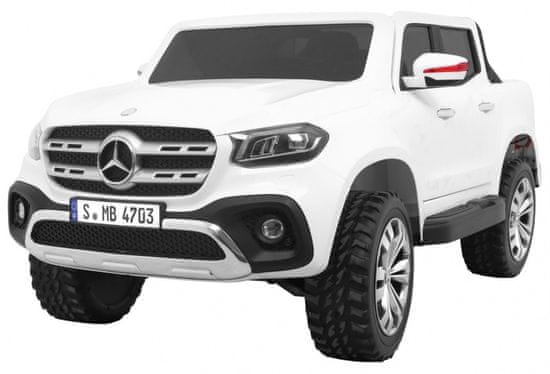 KECJA Mercedes Benz X-Class Dla Dzieci Biały + Pilot + Napęd 4X4 + Mp4 + Bagażnik + Led + Eva