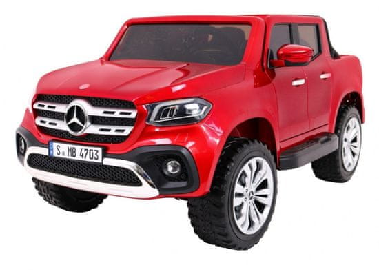 KECJA Mercedes Benz X-Class Dla Dzieci Lakier Czerwony + Pilot + Napęd 4X4 + Mp4 + Bagażnik + Eva