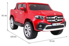 KECJA Mercedes Benz X-Class Dla Dzieci Lakier Czerwony + Pilot + Napęd 4X4 + Mp4 + Bagażnik + Eva