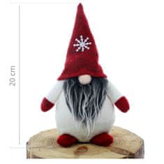 BOBIMARKET vánoční skřítek gnome gnome vánoční dárek pro vánoční stromek 20cm