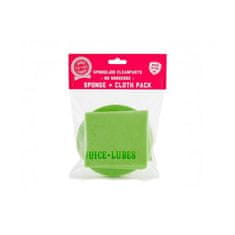 Juice Lubes SpongeJob CleanParts, Sponge and Cloth Pack - houbička a hadřík