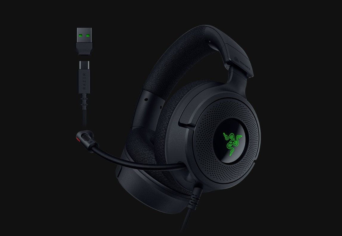  moderní bluetooth sluchátka na uši herní razer kraken v4 x