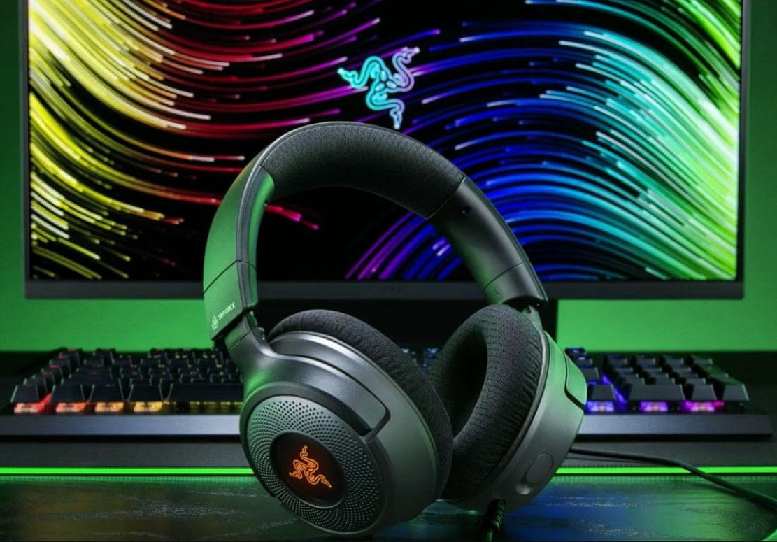  moderní bluetooth sluchátka na uši herní razer kraken v4 x 