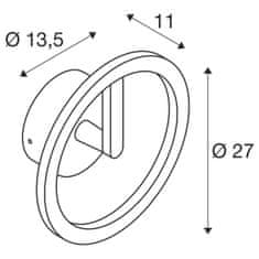 SLV BIG WHITE (SLV) Q-RING nástěnné svítidlo, 3000 K FÁZE, IP65, černá 1007918