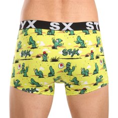 Styx Pánské boxerky art sportovní guma nadrozměr kaktusy (R1351) - velikost 5XL