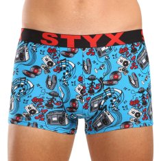 Styx Pánské boxerky art sportovní guma nadrozměr hudba (R1558) - velikost 5XL