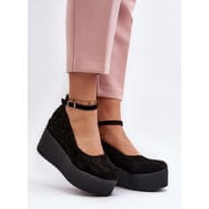 Dámské espadrilky s podpatky Black velikost 41