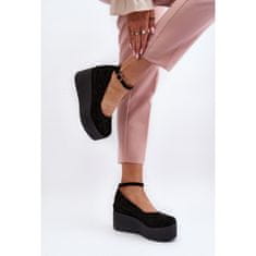 Dámské espadrilky s podpatky Black velikost 41