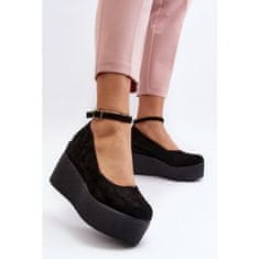 Dámské espadrilky s podpatky Black velikost 41