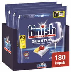 Finish Quantum All in 1 kapsle do myčky nádobí Lemon Sparkle 180 ks