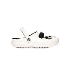 Crocs Dřeváky bílé 34 EU Classic Lined Iam Panda Bear Clog