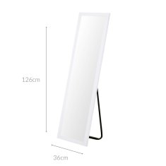 Home&Styling Stojací zrcadlo obdélníkové 126 cm, bílá barva