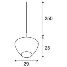 SLV BIG WHITE (SLV) PANTILO CONVEX 29 závěsné svítidlo, 250cm, E27, max. 40 W, bílé 1007881