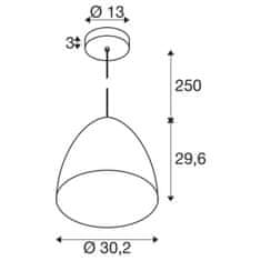 SLV BIG WHITE (SLV) PRO CONE 20 závěsné svítidlo, délka závěsu 250cm, E27, 1x max. 60W, měděná / bílá 1008130