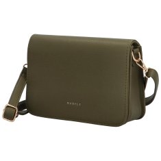 MaxFly Elegantní dámská koženková crossbody Julys, army-zelená