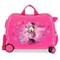 Joummabags Dětský cestovní kufr na kolečkách / odrážedlo MINNIE MOUSE Pink, 34L, 23398E1