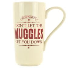 CurePink Keramický latte hrnek Harry Potter: Muggles (objem 500 ml)