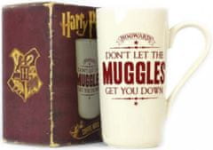 CurePink Keramický latte hrnek Harry Potter: Muggles (objem 500 ml)