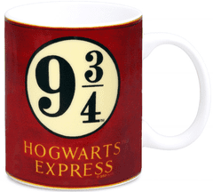 CurePink Keramický hrnek Harry Potter: Platform 9 3/4 (objem 300 ml) bílý