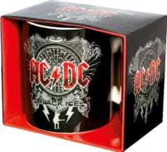 CurePink Keramický hrnek AC/DC: Black Ice (objem 300 ml)