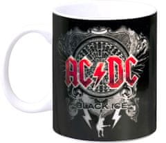 CurePink Keramický hrnek AC/DC: Black Ice (objem 300 ml)