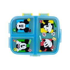 Stor Dělený plastový box na svačinu XL, Mickey Mouse Fun-Tastic, 74399