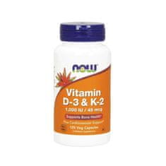 NOW Foods Doplňky stravy Vitamin D3 1000 IU K2 MK4 45 Mcg