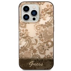 Guess GUHCP14XHGPLHC hard silikonové pouzdro iPhone 14 PRO MAX 6.7" ochre Porcelain Collection