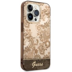 Guess GUHCP14XHGPLHC hard silikonové pouzdro iPhone 14 PRO MAX 6.7" ochre Porcelain Collection