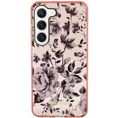 Guess GUHCS23MHCFWSP hard silikonové pouzdro Samsung Galaxy S23 PLUS 5G pink Flower Collection