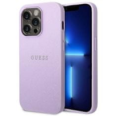 Guess GUHCP14LPSASBPU hard silikonové pouzdro iPhone 14 PRO 6.1" purple Saffiano Strap