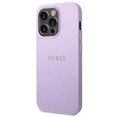 Guess GUHCP14LPSASBPU hard silikonové pouzdro iPhone 14 PRO 6.1" purple Saffiano Strap