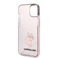 Karl Lagerfeld KLHCP14SHNCHTCP hard silikonové pouzdro iPhone 14 6.1" pink Ikonik Choupette