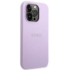 Guess GUHCP14LPSASBPU hard silikonové pouzdro iPhone 14 PRO 6.1" purple Saffiano Strap