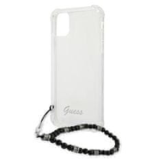 Guess GUHCP12MKPSBK hard silikonové pouzdro iPhone 12 / 12 Pro 6.1" transparent Black Pearl