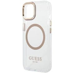 Guess GUHMP14MHTRMD hard silikonové pouzdro iPhone 14 PLUS 6.7" gold Metal Outline Magsafe