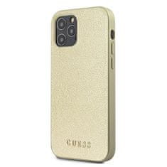 Guess GUHCP12LIGLGO hard silikonové pouzdro iPhone 12 Pro MAX 6.7" gold Iridescent