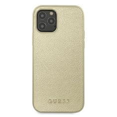 Guess GUHCP12LIGLGO hard silikonové pouzdro iPhone 12 Pro MAX 6.7" gold Iridescent