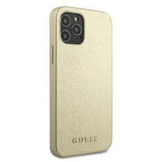 Guess GUHCP12LIGLGO hard silikonové pouzdro iPhone 12 Pro MAX 6.7" gold Iridescent