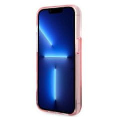 Karl Lagerfeld KLHCP14LLBKLCP hard silikonové pouzdro iPhone 14 PRO 6.1" pink Liquid Glitter Big KL