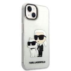 Karl Lagerfeld KLHCP14MHNKCTGT hard silikonové pouzdro iPhone 14 PLUS 6.7" transparent Gliter Karl&Choupette