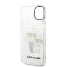 Karl Lagerfeld KLHCP14MHNKCTGT hard silikonové pouzdro iPhone 14 PLUS 6.7" transparent Gliter Karl&Choupette