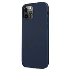 Guess GUHCP12LLSVSBL hard silikonové pouzdro iPhone 12 Pro MAX 6.7" blue Script Vintage