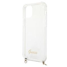 Guess GUHCP12MKC4GSGO hard silikonové pouzdro iPhone 12 / 12 Pro 6.1" transparent 4G Gold Chain