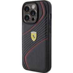 Ferrari hard silikonové pouzdro iPhone 15 PRO 6.1" black Twist Metal Logo