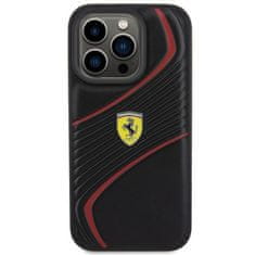 Ferrari hard silikonové pouzdro iPhone 15 PRO 6.1" black Twist Metal Logo