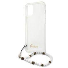 Guess GUHCP12MKPSWH hard silikonové pouzdro iPhone 12 / 12 Pro 6.1" transparent White Pearl